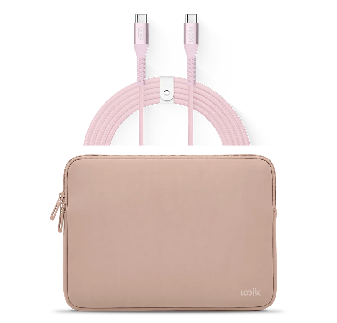 LOGiiX | Vibrance Neo Bundle with USB-C to USB-C Cable - Blush | LGX-14133