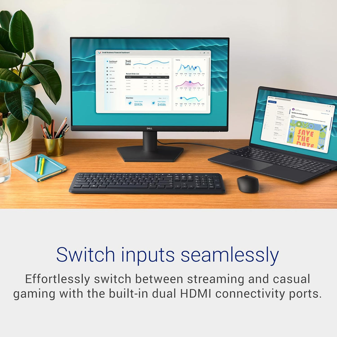 Dell | Monitor 24" 23.8" FHD (1920 x 1080) 144Hz 1ms AMD FreeSync, TÜV 3-Star 2X HDMI | SE2426H
