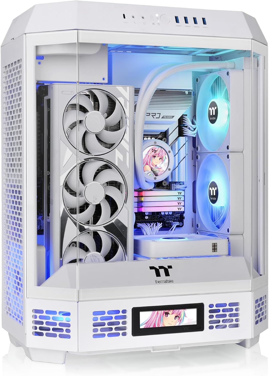 Thermaltake | The Tower 600 Snow Mid Tower 3x3mm TG CS - White Retail | CA-1Z1-00M6WN-00