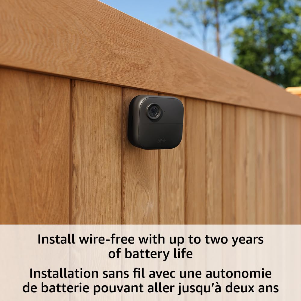 Blink | Outdoor 4 Wire-Free 1080p Full HD IP Security Camera System - Black B0B1N7G2R1