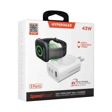 HyperGear | Multi-Port Hub w/Apple Watch Charger 43W - White | 16314HIT