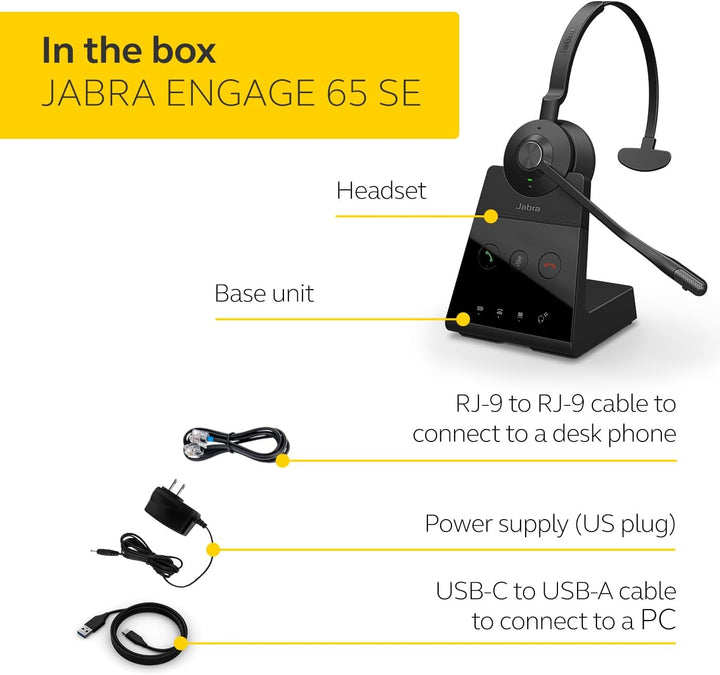 Jabra | Engage 65 SE Headset Wireless Headband Mono - Black | 9653-553-125