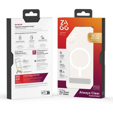 ZAGG | Crystal Palace GrapheneSnap Kickstand Case iPhone 16 Plus - Clear | 15-13408