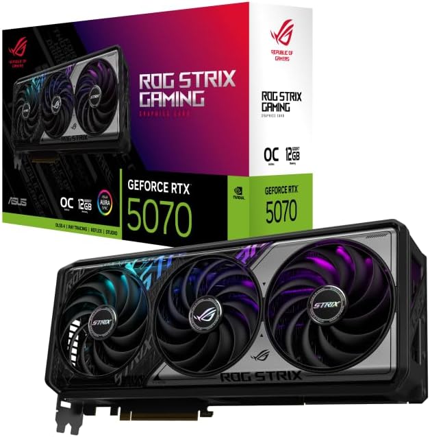 ASUS | Video Card GeForce RTX 5070 12GB GDDR7 OC 192Bit | ROG-STRIX-RTX5070-O12G-GAMING