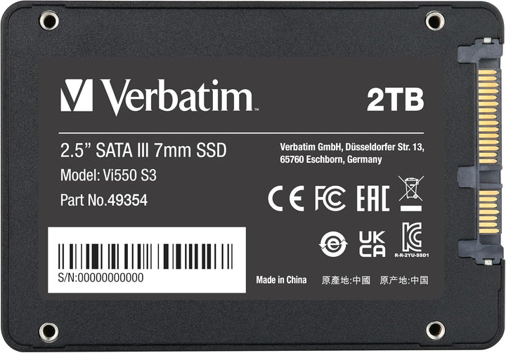 Verbatim |  Internal Solid State Drive SSD 2TB VI550 SATA III 2.5" | 49354