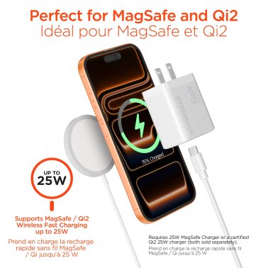 HyperGear | Wall Charger Max USB-C PD 3.2/AVS/DPS GaN 40W/60W - White | 16528HIT