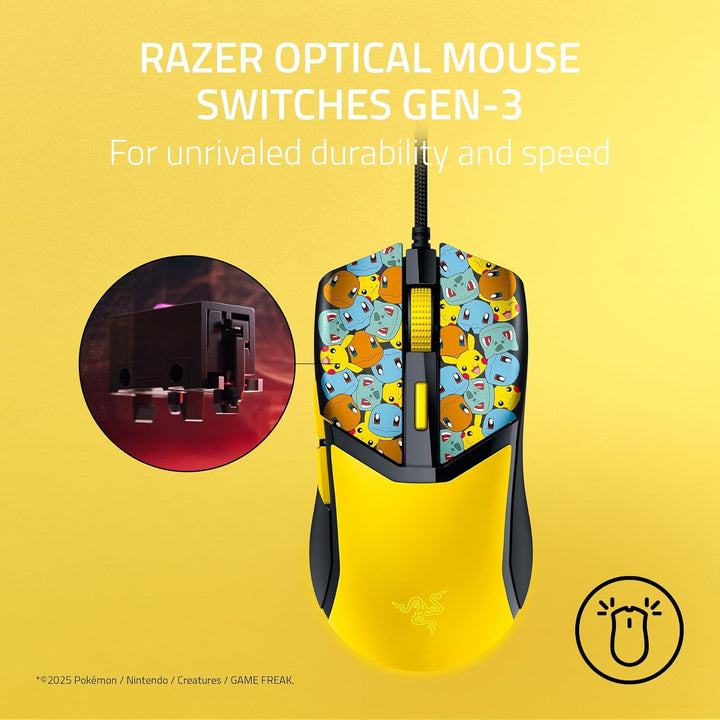 Razer | Cobra Lightweight Optical Gaming Mouse with Chroma RGB Lighting Wired - Pokémon Edition |  RZ01-04650400-R3M1