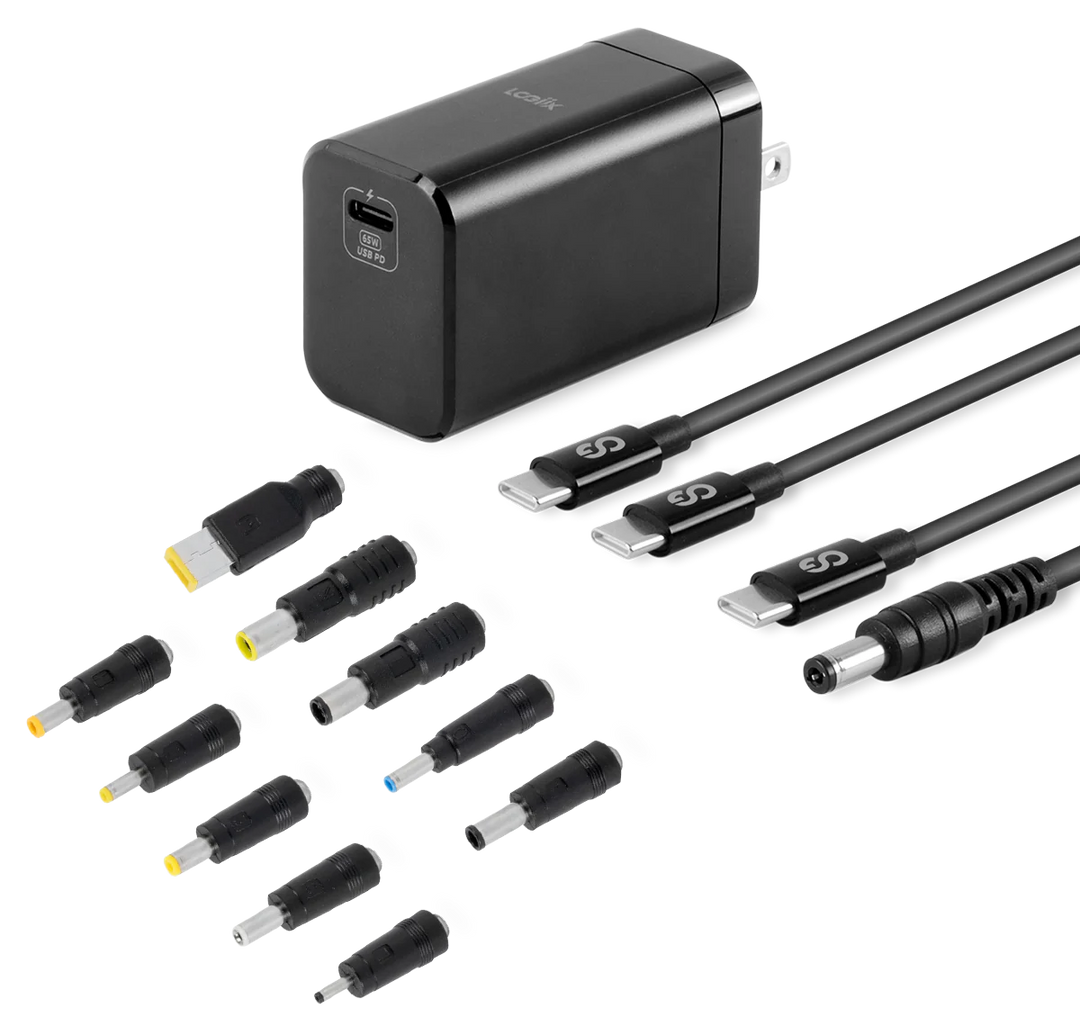 LOGiiX | Universal Laptop Charging Kit - Black | LGX-13833