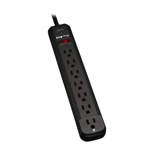 Tripp Lite | Protect It 7-Outlet Surge Protector 12 ft. Cord - Black | TLP712B