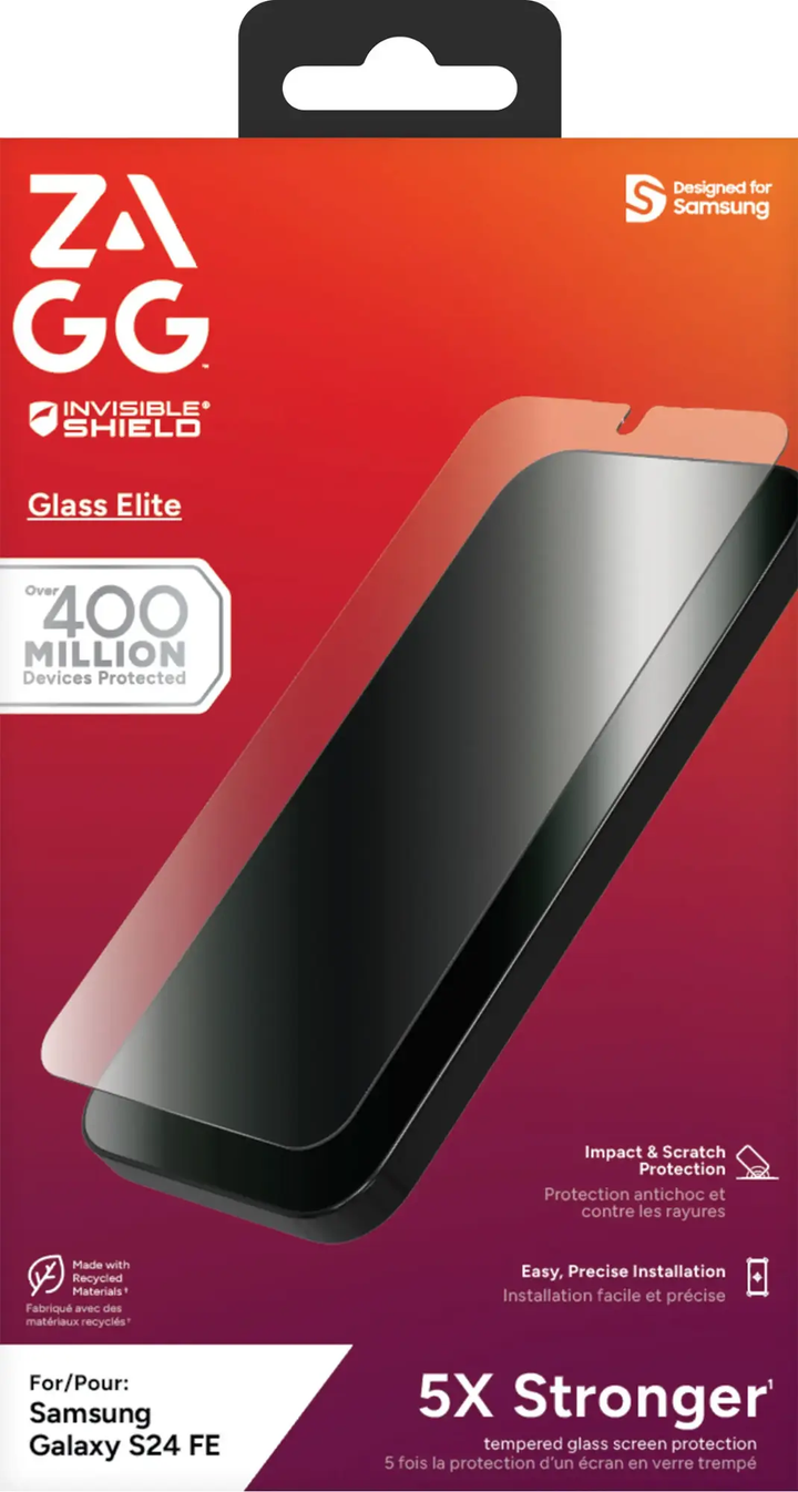 ZAGG | InvisibleShield Glass Elite Screen Protector Samsung Galaxy S24 FE | 15-13624