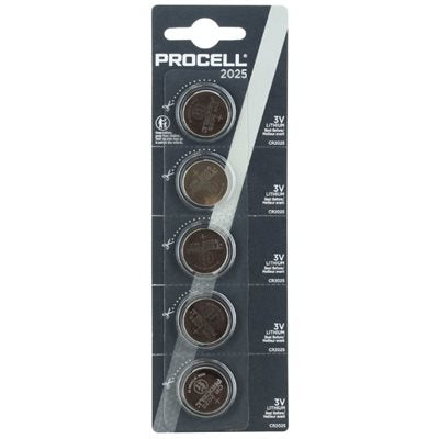 PROCELL | Specialty Lithium Battery Pack of 5 CR2025 | PC2025