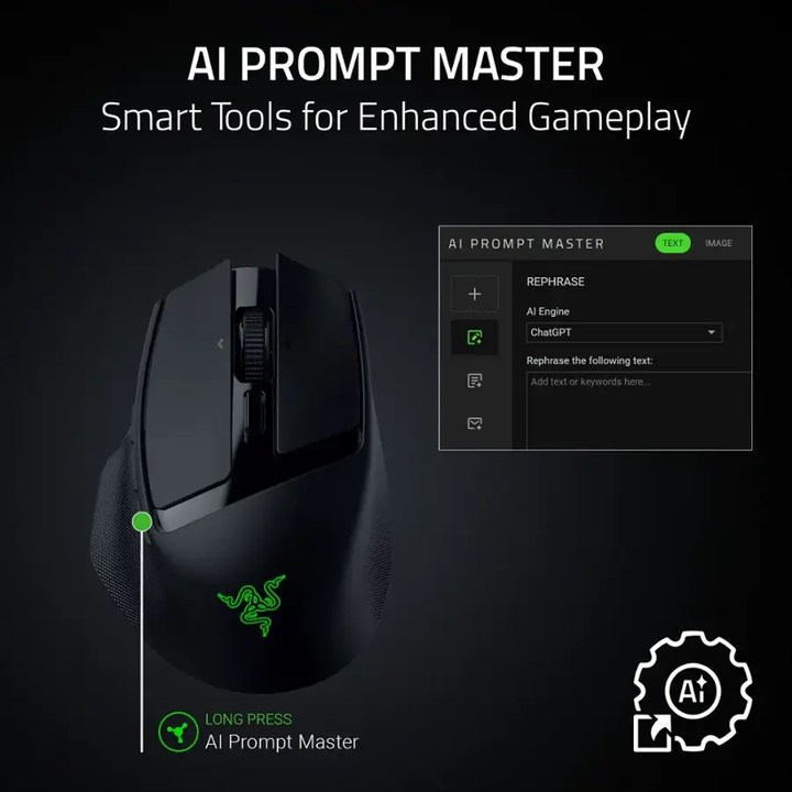 Razer | Basilisk Mobile Portable Ergonomic Wireless Gaming Mouse - Black | RZ01-04310100-R3U1