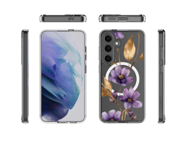 Caseco | Samsung S24 - Clear Design Case - Purple Wildflower | ED24C1-00FX