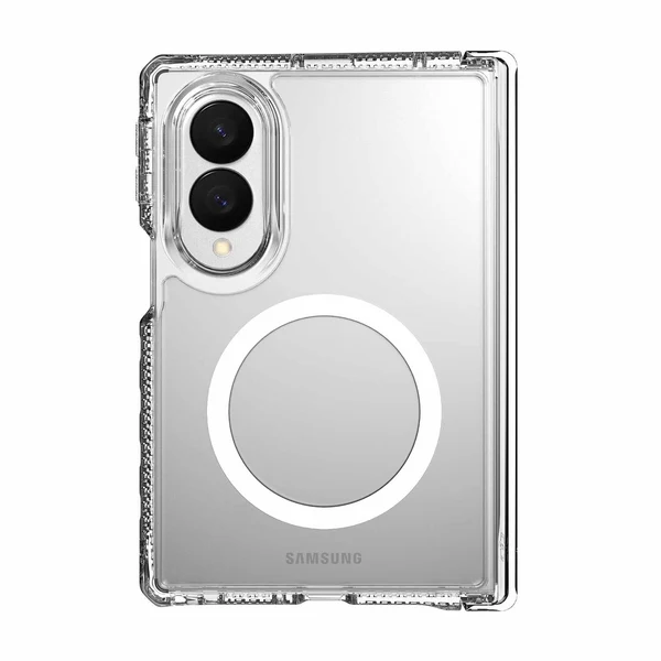 ITSKINS | Hybrid_R Hinge w/Magnets Case for Samsung Galaxy Z Fold 8 - Clear | GF8HIMCLTRSP