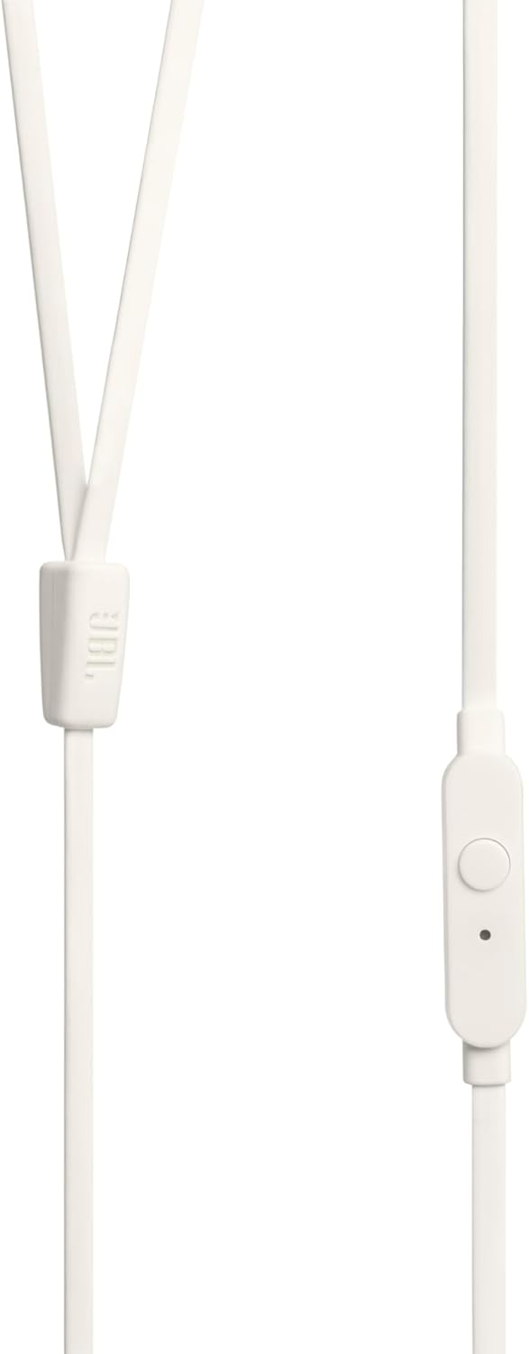 JBL | T Series T110 In Ear Wired Headphones - White | JBLT110WHTAME