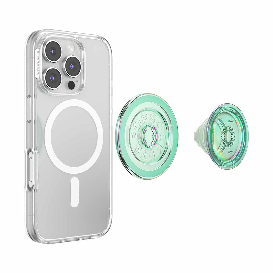 Popsockets | PopGrip for MagSafe Round with Adapter - Iridescent Turqoise | 123-0590