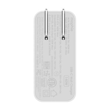 Mophie | Speedport 140W Tri USB-C Wall Charger - White | 409920005