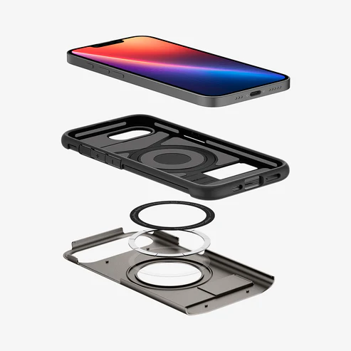 Spigen | Slim Armor Magfit Case for iPhone 16e - Gunmetal | ACS09130