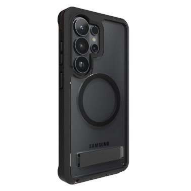 ZAGG | Graphene Rainier Snap Kickstand Case Samsung Galaxy S26 Ultra - Smoke Black | 0702321392