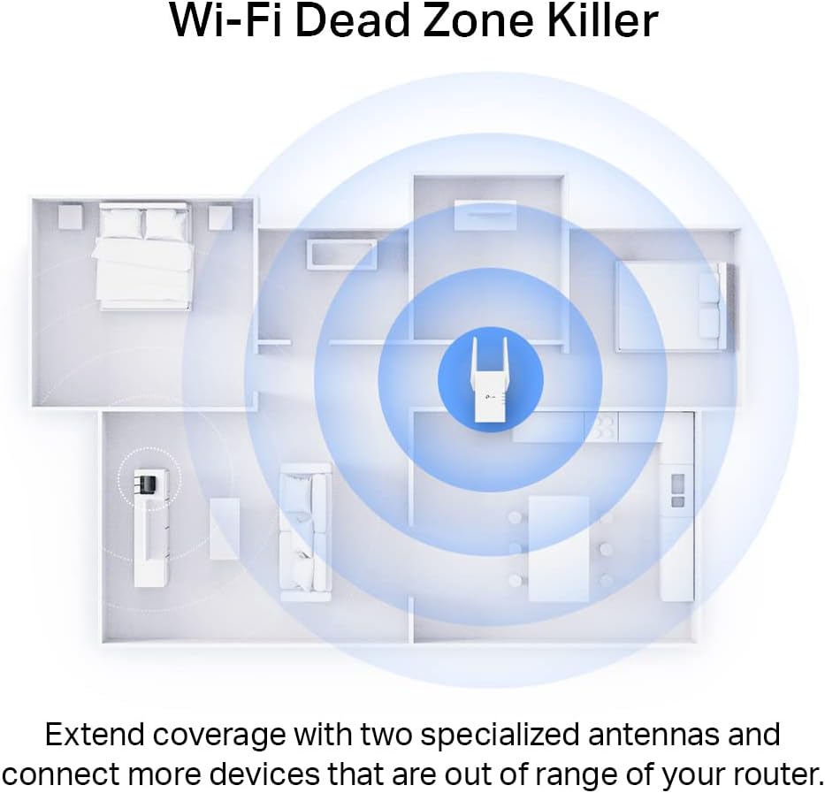 TP-Link | Dual-Band Wi-Fi 6 Range Extender Mesh  AX3000 - White | RE705X