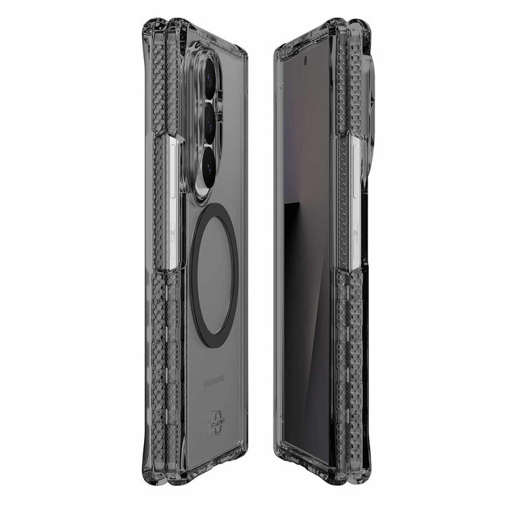 ITSKINS | Hybrid_R Hinge w/Magnets Case for Samsung Galaxy Z Fold 8 Ultra - Clear Smoke | SGQ8HIMCLSMOK