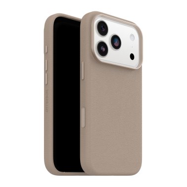 OtterBox | Symmetry Cactus Leather iPhone 17 Pro w/MagSafe + Camera Control Case - Grey Comfort | 77-99056