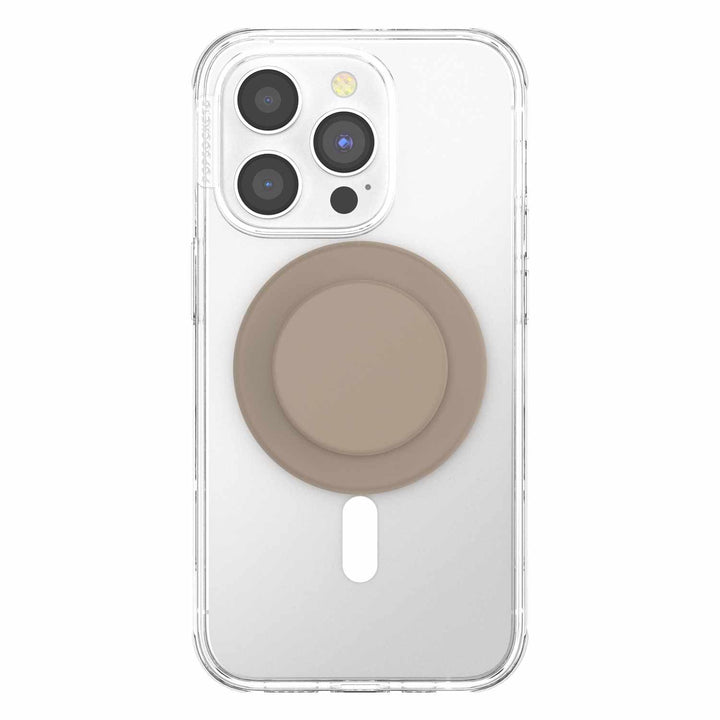 Popsockets | PopGrip for MagSafe Round with Adapter Ring Soft Touch Latte | 123-0559