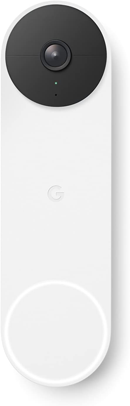 Google | Nest Doorbell Battery Wire-Free Video Doorbell - White | GA01318-CA