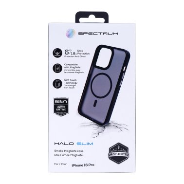 SPECTRUM | Halo Slim MagSafe Case iPhone 16 Pro - Black Smoke | 15-13515