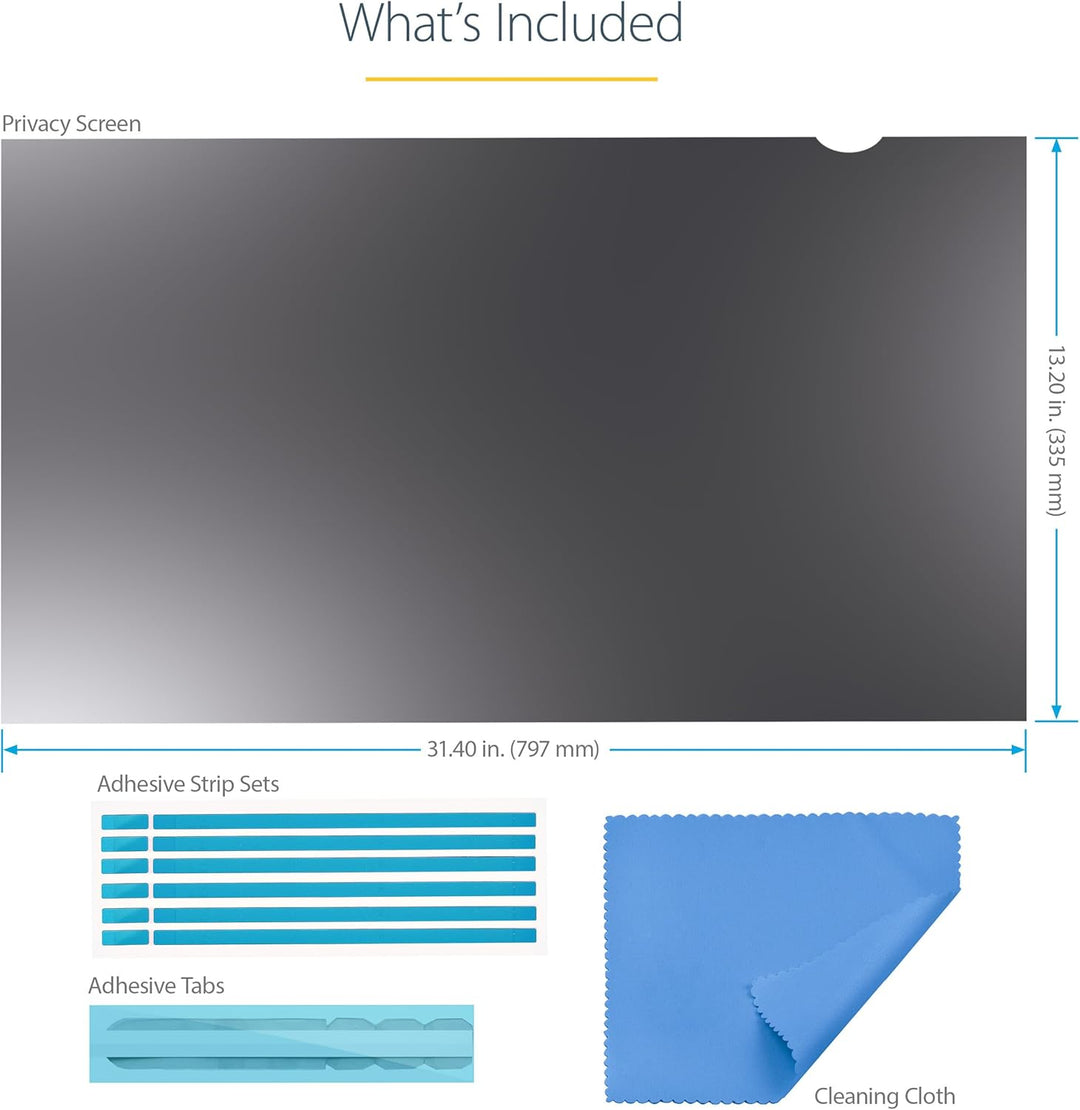 StarTech | Monitor Privacy Screen for 34" Ultrawide Display 21:9 Widescreen Computer Screen Security Filter | PRIVSCNMON34W