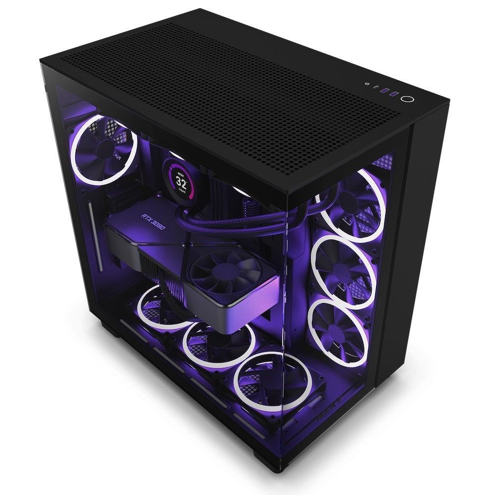 NZXT | Flow CS MID-TOWER TG F120Q Airflow Fan Retail - Black | CM-H91FB-01 H9