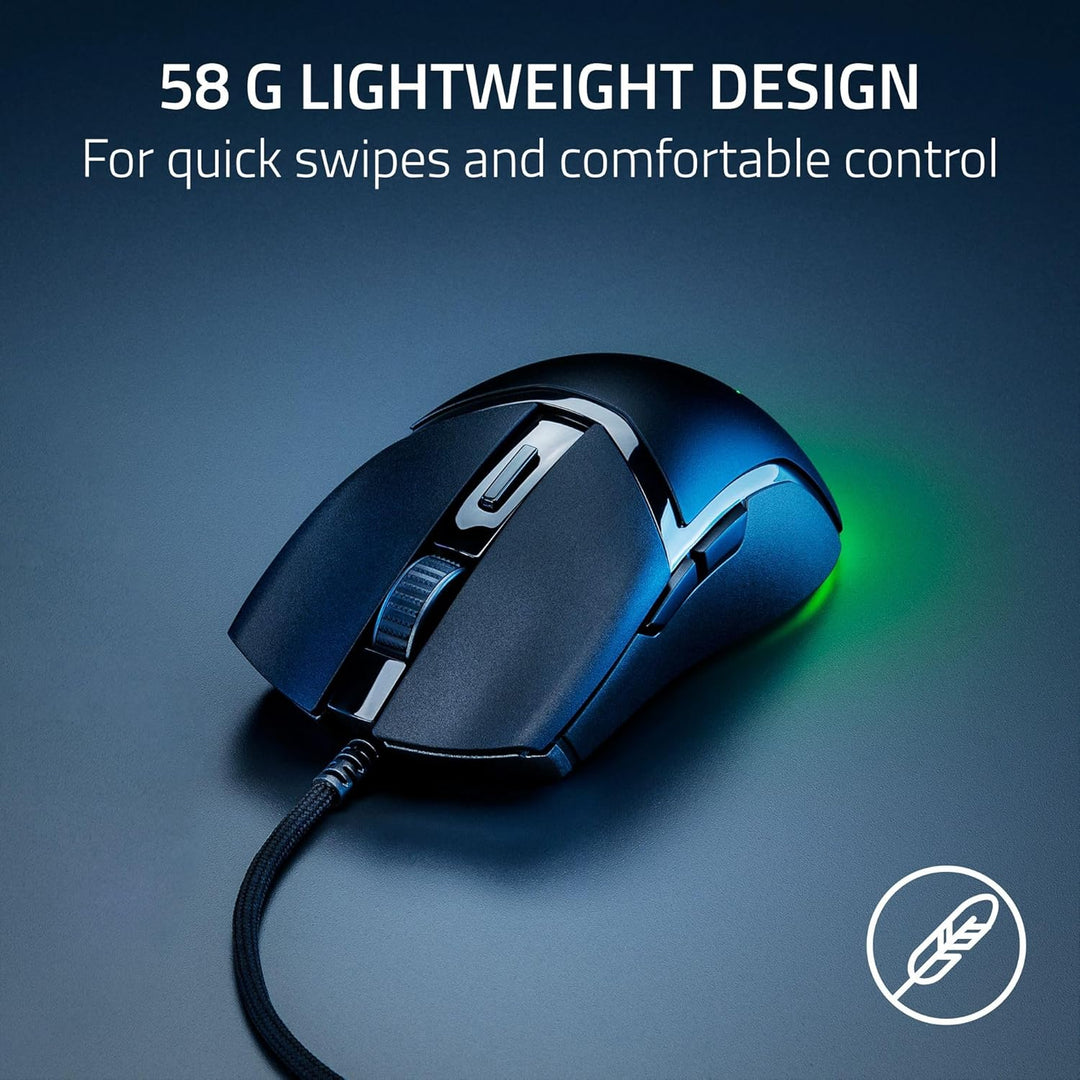 Razer | Cobra Lightweight Optical Gaming Mouse with Chroma RGB Lighting Wired - Black | RZ01-04650100-R3U1