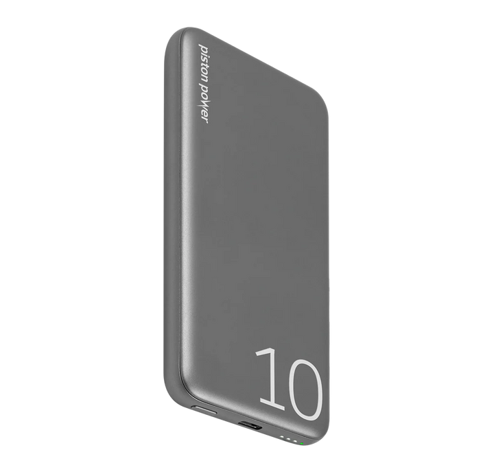 LOGiiX | Piston Power 10000 mAh Aluminum Power Bank - Graphite Grey | LGX-13671