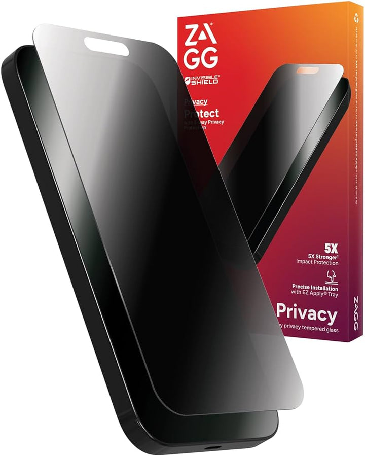 ZAGG | InvisibleShield Glass Elite Privacy for iPhone 16 Plus /15 Plus - Black | IS-200114867