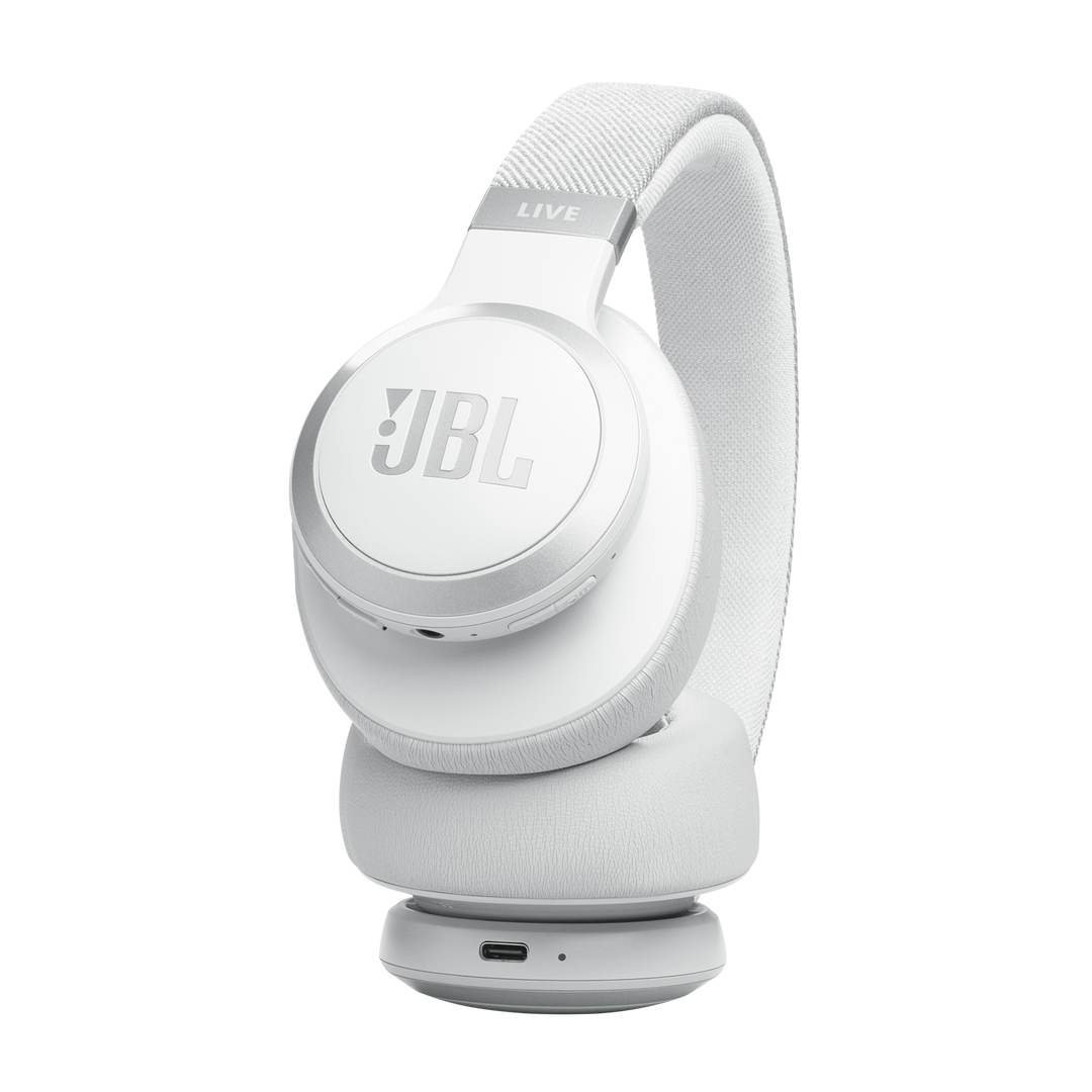 JBL | Live 770NC Wireless Over-Ear True Adaptive Headphones - White | JBLLIVE770NCWHTAM