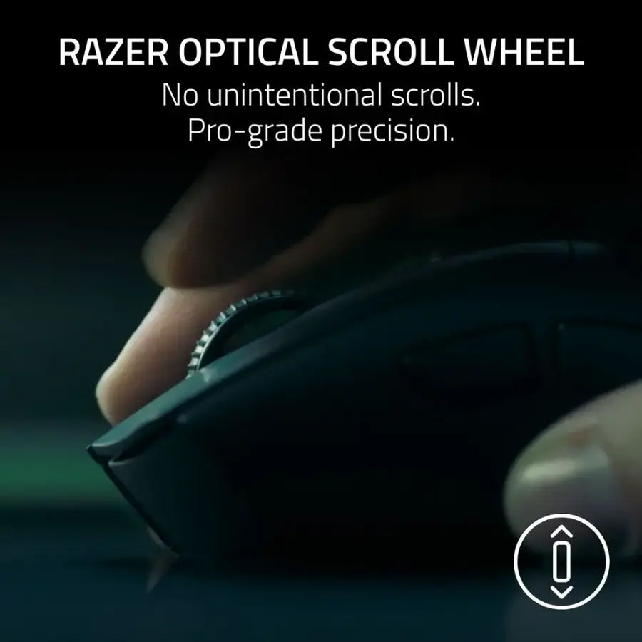 Razer | DeathAdder V4 Pro Wireless Gaming Mouse Optical Scroll Wheel Sensor Gen-2  - Black | 840272920718