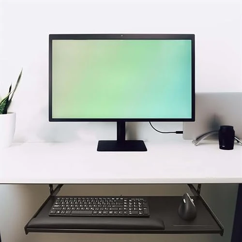 IntekView | Keyboard Mouse Tray Under Desk Mountable Pack of 2 - Black | KT100