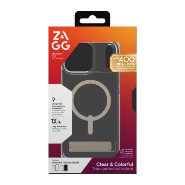 ZAGG | Graphene Santa Cruz Snap iPhone 17 Pro Max Kickstand Case - Titanium | 702318979