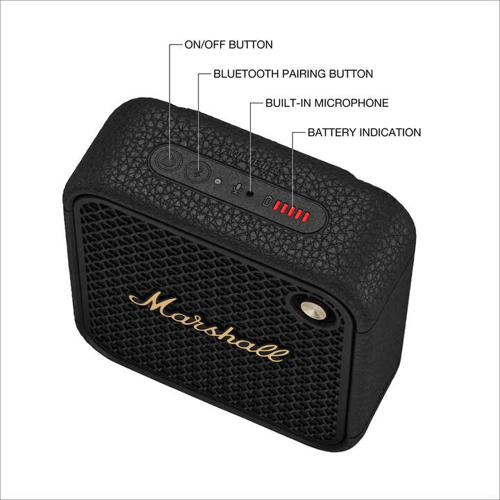Marshall | Willen II Bluetooth Wireless Speaker - Black/Brass | 1006714