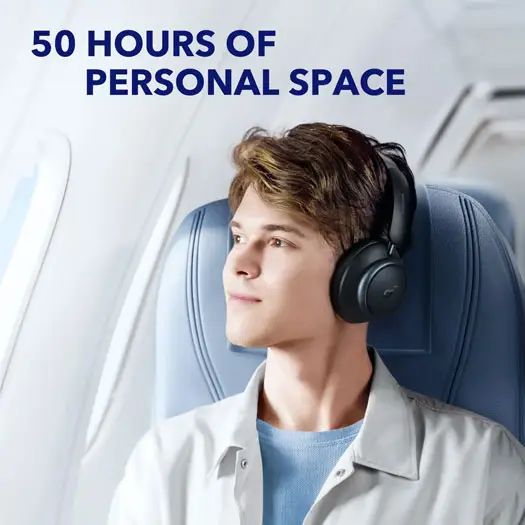 Soundcore by Anker | Space Q45 Over-Ear Noise Cancelling Bluetooth Headphones - Black | A3040Z11-5