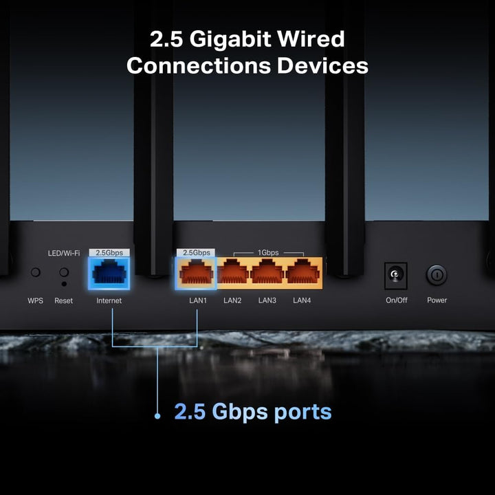 TP-Link | Archer Dual-Band Wi-Fi 7 Router - Black | BE6500