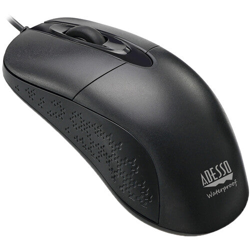 Adesso | Waterproof iMouse W4 Waterproof Antimicrobial Optical Mouse - Black | IMOUSEW4