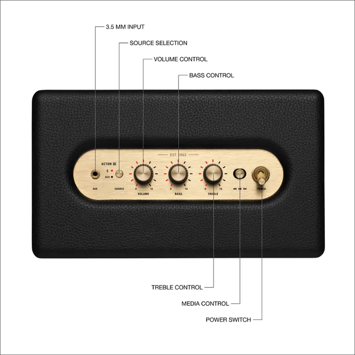 Marshall | Acton III Bluetooth Wireless Speaker - Black | 1006008