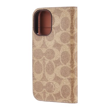 Coach | Folio Signature C Case iPhone 16 - Tan | 15-13358