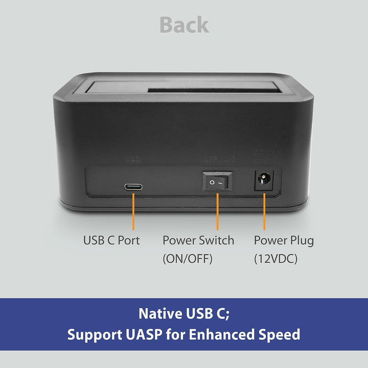 Vantec | NexStar JX, USB 3.2 Gen2x1, USB C, Single Bay Storage Dock for SATA Drive | NST-D158C3-BK