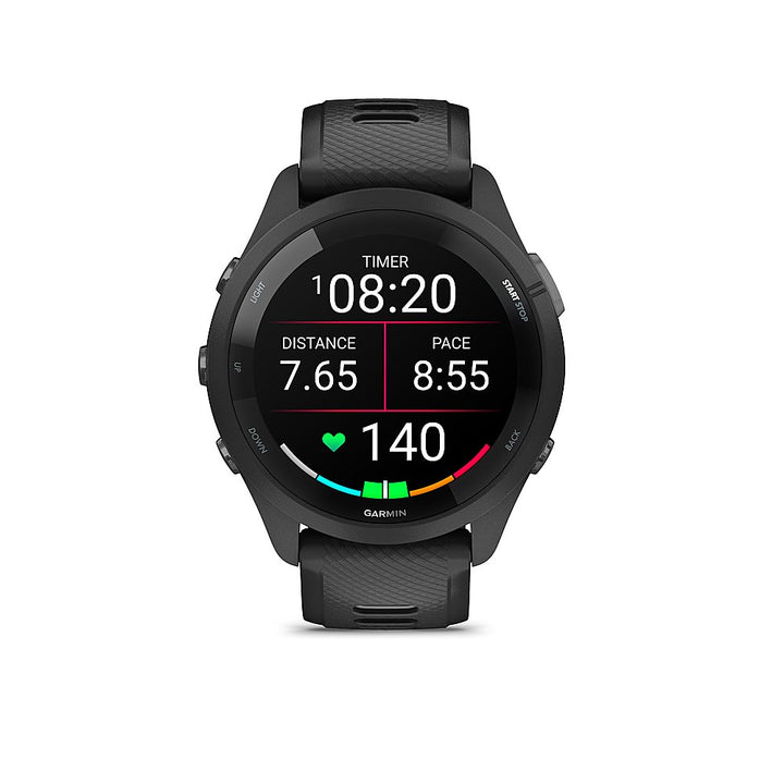 Garmin | Forerunner 265 46mm Bluetooth Running Smartwatch - Black/Powder Grey | 010-02810-00