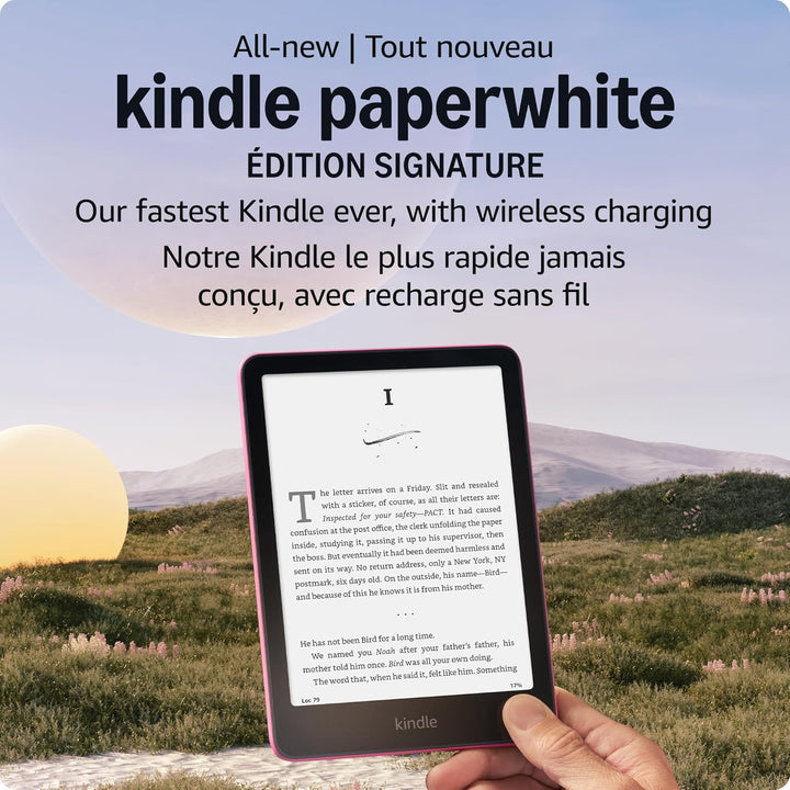 Amazon | Kindle Paperwhite Signature Edition Glare-free Display - Metallic Raspberry | B0CFPN5PRF