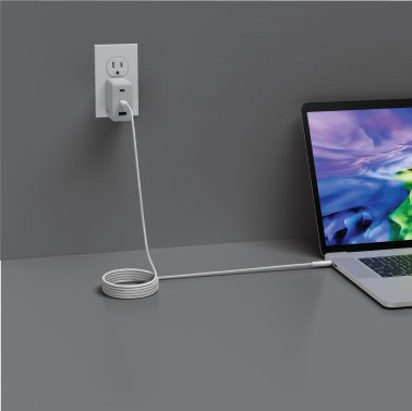 Naztech | ReCoil USB-C to USB-C Magnetic Braided Cable 6 ft (180cm) - White | 15-13934