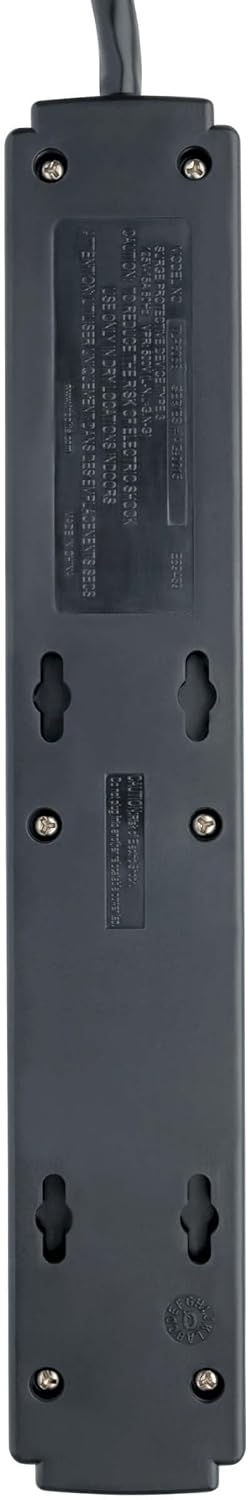 Eaton | Tripp Lite Series Power Strip 6 Outlet NEMA 5-15R AC 6' Cord 5-15P - Black Housing | TLP606B
