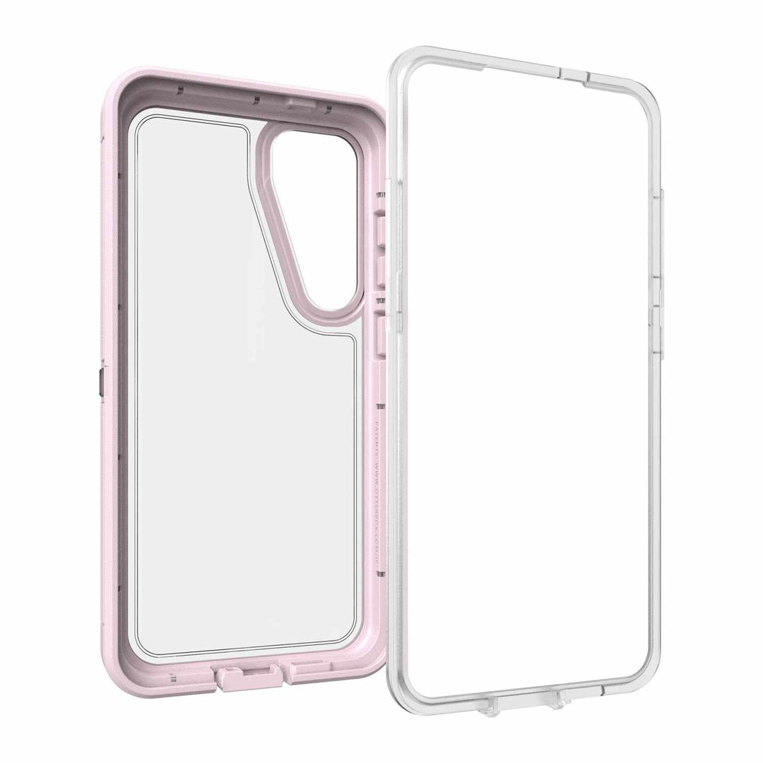 Otterbox | Defender XT Series Clear Case w/ MagSafeSamsung Galaxy S24+ - Clear/Pink (Mountain Frost) | 77-94722